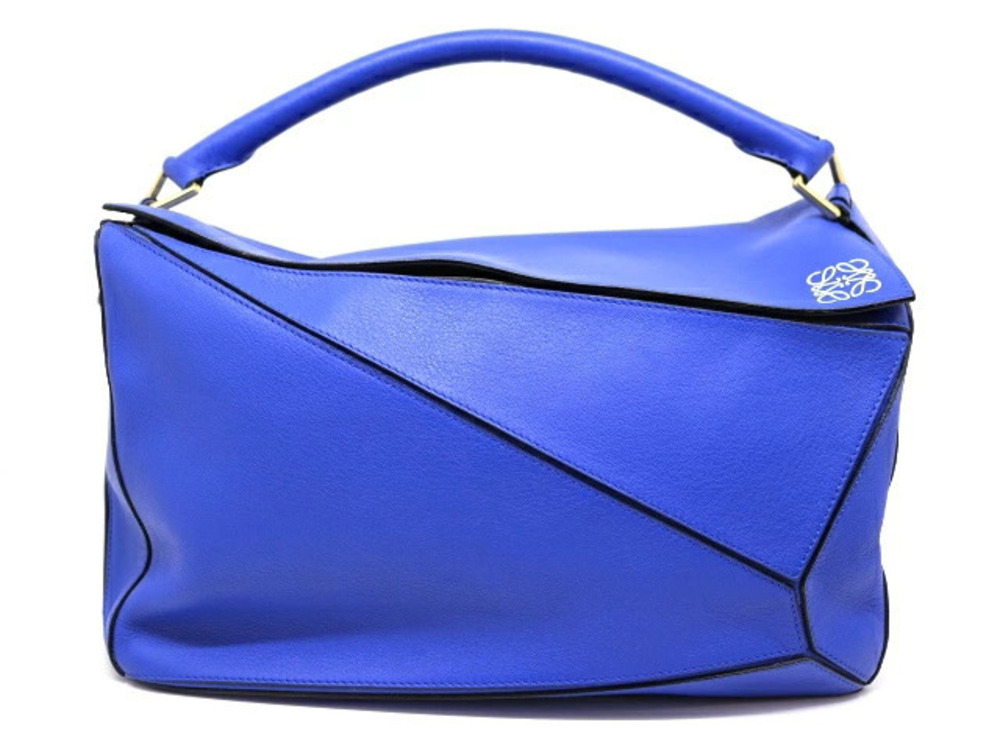 Loewe Puzzle Bag Handbag Shoulder Blue Calfskin